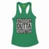 Straight Outta Royapettah Women's Racerback Tank in Solid Kelly Green Color