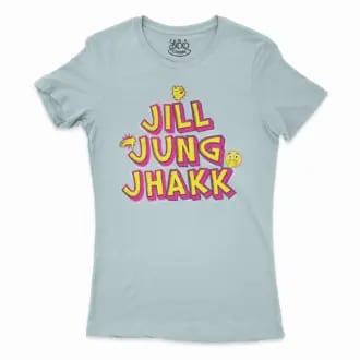 Jill Jung Jhakk Women’s T-Shirt in Solid Light Blue Color