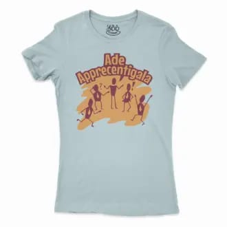 Ade Apprecentingala Women’s T-Shirt in Solid Light Blue Color