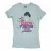 Idhu Vara Odacha Furniture Ellam Pathaadha Women’s T-Shirt in Solid Light Blue Color