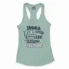 Indha Rana Kalathulayum Unakku Oru Kilukiluppu Kekuthaa Women's Racerback Tank in Solid Mint Color