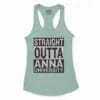 Straight Outta Anna University Women's Racerback Tank in Solid Mint Color