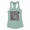 Straight Outta R.a Puram Women's Racerback Tank in Solid Mint Color