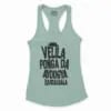 Velila Ponga Da Ayoogya Rascalgala Women's Racerback Tank in Solid Mint Color