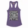 Straight Outta Kannamma Pettai Women's Racerback Tank in Solid Purple Rush Color