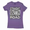 Straight Outta Ecr Women’s T-Shirt in Solid Purple Rush Color