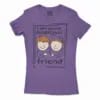 Iam Yuvar Best Friend Women’s T-Shirt in Solid Purple Rush Color
