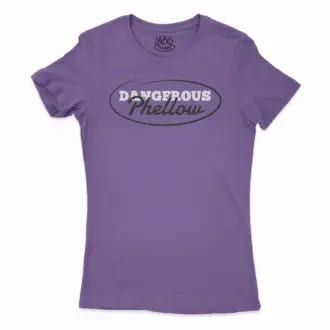 Dangerous Phellow Women’s T-Shirt in Solid Purple Rush Color