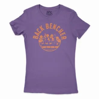 Back Bencher Women’s T-Shirt in Solid Purple Rush Color