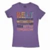 Belt A Device Women's T-Shirt in Solid Purple Rush Color