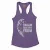 Singam Singuladhan Varum Women's Racerback Tank in Solid Purple Rush Color