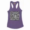 Straight Outta Mogappair Women's Racerback Tank in Solid Purple Rush Color