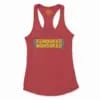 Kundakka Mandakka Women's Racerback Tank in Solid Red Color