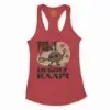 But First Degree Kaapi Women's Racerback Tank in Solid Red Color