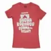 Echuuse Me Andha Korangu Bomma Ena Velai? Women’s T-Shirt in Solid Red Color