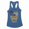I Yam Speaking No Cross Speaking Women's Racerback Tank in Solid Royal Color