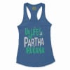 Un Life La Oru Partha Irukana Women's Racerback Tank in Solid Royal Color