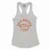 Back Bencher Women's Racerback Tank in Solid White Color