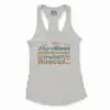 Ena Chinna Pulla Thanama Iruku Rascal Women's Racerback Tank in Solid White Color