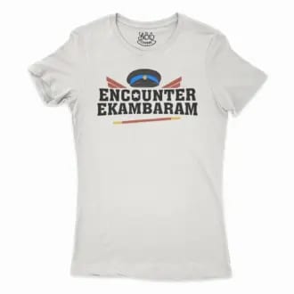 Encounter Ekambaram Women's T-Shirt in Solid White Color