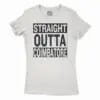 Straight Outta Coimbatore Women’s T-Shirt in Solid White Color