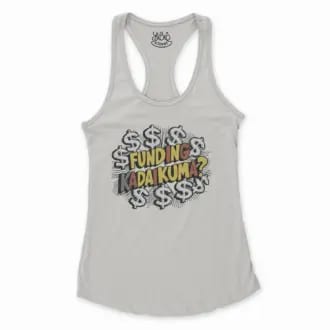 Funding Kadaikuma Women's Racerback Tank in Solid White Color
