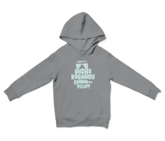 Echuuse Me Andha Korangu Bomma Ena Velai? Unisex Youth Hoodie in Sport Grey Color