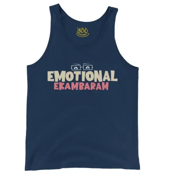 Emotional Ekambaram Men/Unisex Tank Top in True Navy Color