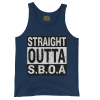 Straight Outta Sboa Men/Unisex Tank Top in True Navy Color