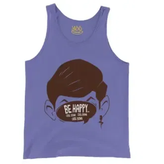 Be Happy, Cool Down, Cool Down, Cool Down Men/Unisex Tank Top in Violet Color