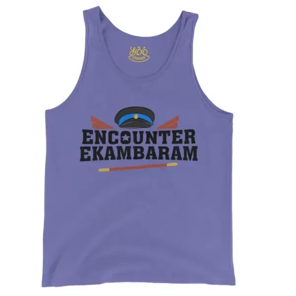 Encounter Ekambaram Men/Unisex Tank Top in Violet Color