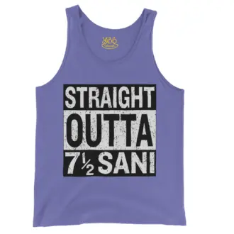 Straight Outta Sani - English Men/Unisex Tank Top in Violet Color