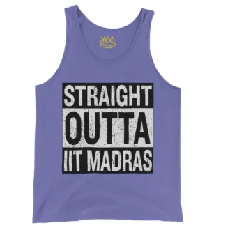 Straight Outta Iit Madras Men/Unisex Tank Top in Violet Color