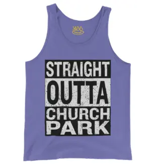 Straight Outta Church Park Men/Unisex Tank Top in Violet Color
