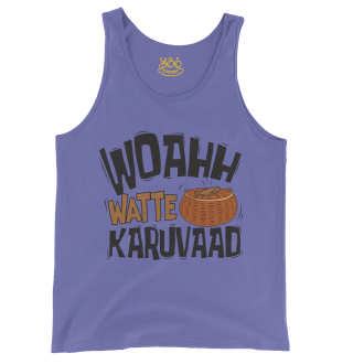 Woahh!! Watte Karuvaad Men/Unisex Tank Top in Violet Color