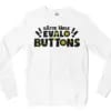 Satte Mele Evalo Buttons Men/Unisex Long Sleeve T-Shirt in White Color