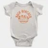 Back Bencher Short Sleeve Baby Onesie in White Color