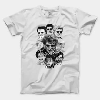 Thalaivaa Avatars Men/Unisex T-Shirt in White Color