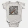 Odambukku Nalladhu Illa, Annubhavathula Sollaren (Black) Short Sleeve Baby Onesie in White Color