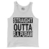 Straight Outta R.a Puram Men/Unisex Tank Top in White Color