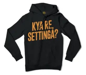 Kya Re, Settinga Men/Unisex Hoodie in Black Color