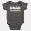 Naan Limited Edition Short Sleeve Baby Onesie in Charcoal Color
