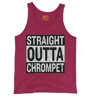 Straight Outta Chrompet Men/Unisex Tank Top in Crimson Color