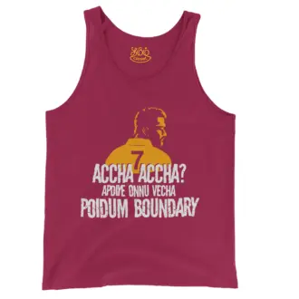 Accha Accha Apidiye Onu Vechcha Poidum Boundary Men/Unisex Tank Top in Crimson Color