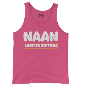 Naan Limited Edition Men/Unisex Tank Top in Crunchberry Color