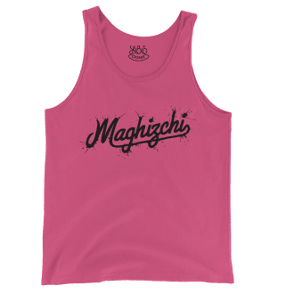 Maghizchi (Black) Men/Unisex Tank Top in Crunchberry Color