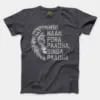 Inni Naan Pora Paadha, Singha Paadhai Men/Unisex T-Shirt in Heather Dark Grey Color