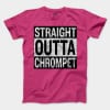 Straight Outta Chrompet Men/Unisex T-Shirt in Heather Heliconia Color