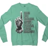 Naan Oru Dharava Sonna, Nooru Dharava Sonna Maadhiri (Black) Men/Unisex Long Sleeve Sweatshirt in Heather Sport Dark Green Color