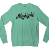 Maghizchi (Black) Men/Unisex Long Sleeve Sweatshirt in Heather Sport Dark Green Color